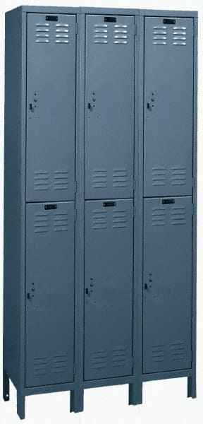 Hallowell - 6 Door, 2 Tier, ValueMax Wardrobe Lockers - Americas Industrial Supply