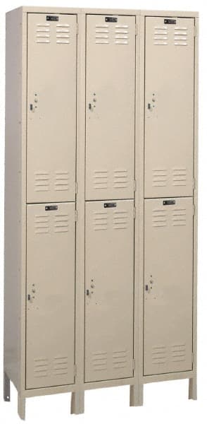 Hallowell - 6 Door, 2 Tier, ValueMax Wardrobe Lockers - Americas Industrial Supply