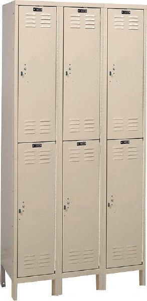Hallowell - 6 Door, 2 Tier, ValueMax Wardrobe Lockers - Americas Industrial Supply