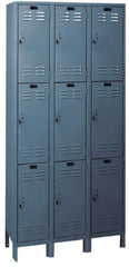 Hallowell - 9 Door, 3 Tier, ValueMax Wardrobe Lockers - Americas Industrial Supply