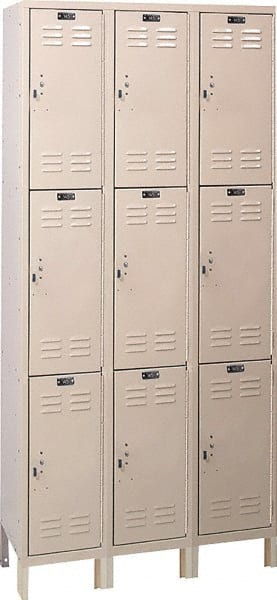 Hallowell - 9 Door, 3 Tier, ValueMax Wardrobe Lockers - Americas Industrial Supply
