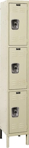 Hallowell - 3 Door, 3 Tier, Ready-Built Wardrobe & Box Lockers - Americas Industrial Supply