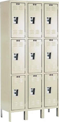Hallowell - 9 Door, 3 Tier, Ready-Built Wardrobe & Box Lockers - Americas Industrial Supply