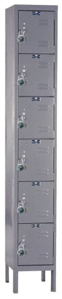 Hallowell - 6 Door, 6 Tier, Ready-Built Wardrobe & Box Lockers - Americas Industrial Supply