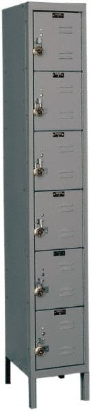 Hallowell - 6 Door, 6 Tier, Ready-Built Wardrobe & Box Lockers - Americas Industrial Supply