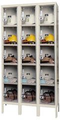 Hallowell - 15 Door, 5 Tier, Safety-View Plus Box Lockers - Americas Industrial Supply