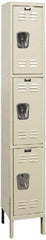 Hallowell - 3 Door, 3 Tier, Galvanite Corrosion Resistant Wardrobe & Box Lockers - Americas Industrial Supply
