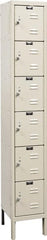 Hallowell - 6 Door, 6 Tier, Galvanite Corrosion Resistant Wardrobe & Box Lockers - Americas Industrial Supply