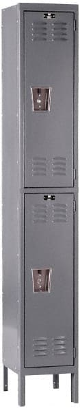 Hallowell - 2 Door, 2 Tier, Premium Wardrobe Lockers - Americas Industrial Supply