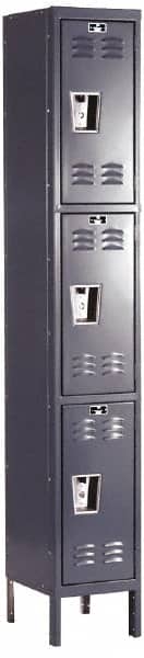 Hallowell - 3 Door, 3 Tier, Premium Wardrobe Lockers - Americas Industrial Supply