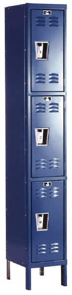 Hallowell - 3 Door, 3 Tier, Premium Wardrobe Lockers - Americas Industrial Supply