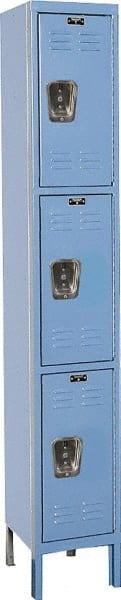 Hallowell - 3 Door, 3 Tier, Premium Wardrobe Lockers - Americas Industrial Supply
