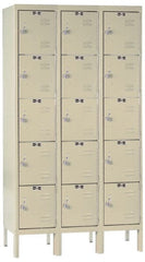 Hallowell - 15 Door, 5 Tier, Premium Box Lockers - Americas Industrial Supply
