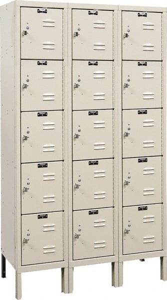 Hallowell - 15 Door, 5 Tier, Premium Box Lockers - Americas Industrial Supply