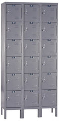 Hallowell - 18 Door, 6 Tier, Premium Box Lockers - Americas Industrial Supply