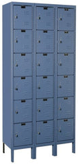 Hallowell - 18 Door, 6 Tier, Premium Box Lockers - Americas Industrial Supply