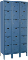 Hallowell - 18 Door, 6 Tier, Premium Box Lockers - Americas Industrial Supply