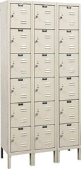 Hallowell - 18 Door, 6 Tier, Premium Box Lockers - Americas Industrial Supply