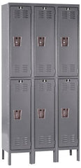 Hallowell - 6 Door, 2 Tier, Premium Wardrobe Lockers - Americas Industrial Supply