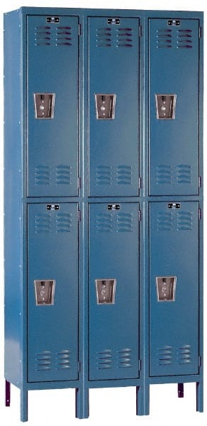 Hallowell - 6 Door, 2 Tier, Premium Wardrobe Lockers - Americas Industrial Supply