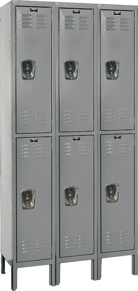 Hallowell - 6 Door, 2 Tier, Premium Wardrobe Lockers - Americas Industrial Supply