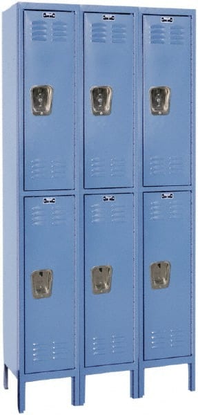 Hallowell - 6 Door, 2 Tier, Premium Wardrobe Lockers - Americas Industrial Supply