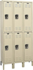 Hallowell - 6 Door, 2 Tier, Premium Wardrobe Lockers - Americas Industrial Supply