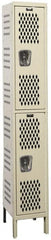 Hallowell - 2 Door, 2 Tier, Heavy-Duty Ventilated Wardrobe & Box Lockers - Americas Industrial Supply