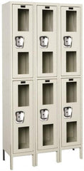 Hallowell - 6 Door, 2 Tier, Safety-View Wardrobe Lockers - Americas Industrial Supply