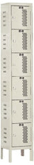Hallowell - 6 Door, 6 Tier, Heavy-Duty Ventilated Wardrobe & Box Lockers - Americas Industrial Supply