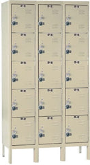 Hallowell - 15 Door, 5 Tier, Ready-Built Wardrobe & Box Lockers - Americas Industrial Supply