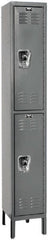 Hallowell - 2 Door, 2 Tier, Ready-Built Wardrobe & Box Lockers - Americas Industrial Supply