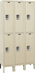 Hallowell - 6 Door, 2 Tier, Ready-Built Wardrobe & Box Lockers - Americas Industrial Supply