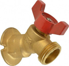 B&K Mueller - 1/2" Pipe, Brass Sillcock - Tee Handle, FNPT x GHT End Connections, 125 psi WOG Rating - Americas Industrial Supply