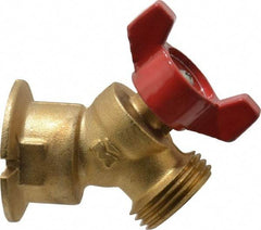 B&K Mueller - 3/4" Pipe, Brass Sillcock - Tee Handle, FNPT x GHT End Connections, 125 psi WOG Rating - Americas Industrial Supply