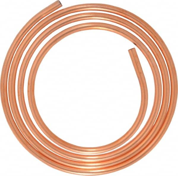 Mueller Industries - 1/2 Inch Outside Diameter x 10 Ft. Long, Copper Round Tube - 0.43 Inch Inside Diameter, 0.035 Inch Wall Thickness, Alloy 122 - Americas Industrial Supply