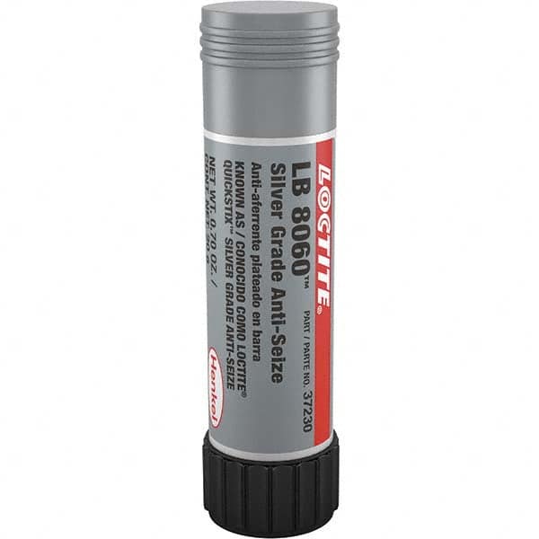 Loctite - 20 Gram Stick High Temperature Anti-Seize Lubricant - Silver Colored, -20 to 1,600°F, Silver Colored, Water Resistant - Americas Industrial Supply