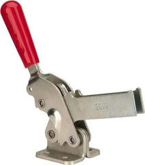 De-Sta-Co - 1,400 Lb Holding Capacity, Vertical Handle, Manual Hold Down Toggle Clamp - 66° Handle Movement, 78° Bar Opening, U-Bar, Flanged Base, Electro-Plated Zinc, Carbon Steel - Americas Industrial Supply