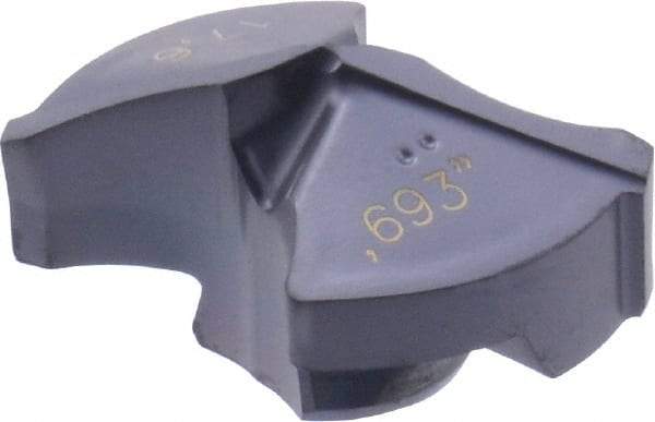 Iscar - Series IDI-SG, 0.693" Diam Grade IC908 140° Replaceable Drill Tip - Carbide, TiAlN Finish, 17 Seat Size, Through Coolant - Americas Industrial Supply