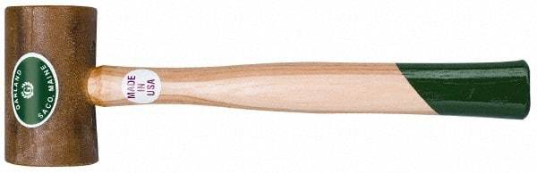 Garland - 1/2 Lb Head Weighted Rawhide Hammer - 9" Long Wood Handle - Americas Industrial Supply