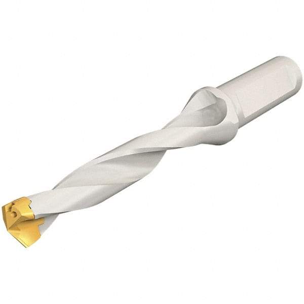 Iscar - 11 to 11.9mm Diam, 5xD, 55mm Max Depth, 16mm Shank Diam, 120.6mm OAL, Replaceable Tip Drill - IDK, IDM, IDN, IDP Insert, 11 Seat Size, DSM Toolholder, Series ChamDrillJet - Americas Industrial Supply