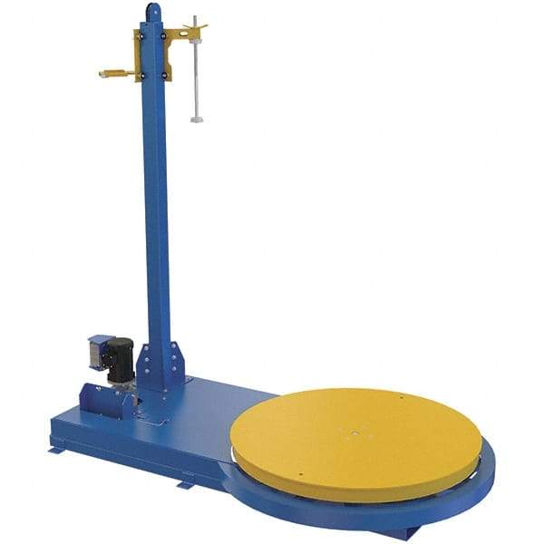 Vestil - 54 Inch Diameter, 8 to 12 Pallets per Hour, Semi Automatic, Medium Duty Stretch and Pallet Wrap Machine - 5,000 Lbs. Capacity, 3 to 12 RPM, 11 Inch High, 10 and 20 Inch Film Height - Americas Industrial Supply