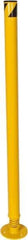 Vestil - 2-1/2" Diam x 42" High, Yellow Steel Spring Bollard - 6" Wide x 6" Long Mounting Plate, 19 Lb - Americas Industrial Supply