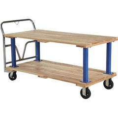 Vestil - 1,600 Lb Capacity Hardwood Platform Truck - Hardwood Deck, 30" OAW - Americas Industrial Supply