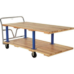 Vestil - 1,600 Lb Capacity Hardwood Platform Truck - Hardwood Deck, 36" OAW - Americas Industrial Supply