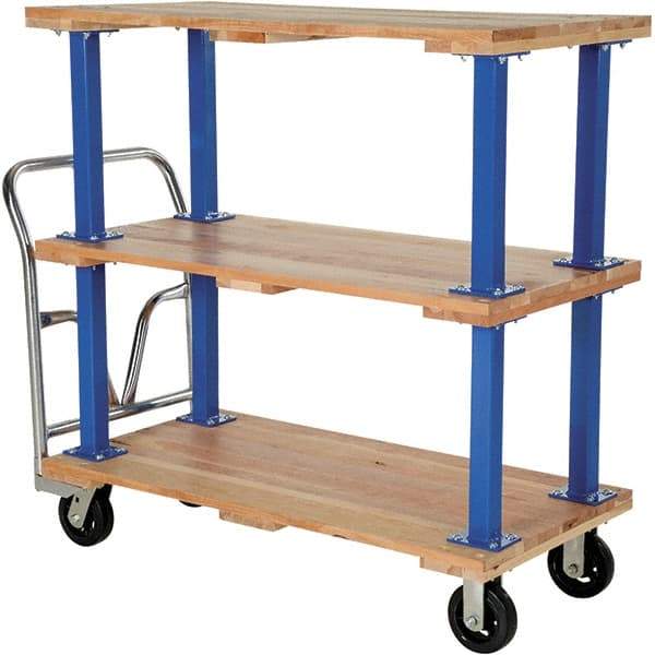 Vestil - 1,600 Lb Capacity Hardwood Platform Truck - Hardwood Deck, 24" OAW - Americas Industrial Supply