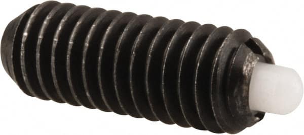 Gibraltar - 8-36, 7/16" Thread Length, 0.052" Plunger Projection, Steel Threaded Spring Plunger - 0.07" Max Plunger Diam, 0.437" Plunger Length, 0.5 Lb Init End Force, 1.5 Lb Final End Force - Americas Industrial Supply