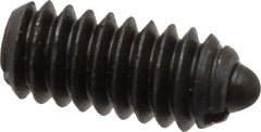 Gibraltar - 1/4-20, 17/32" Thread Length, 0.078" Plunger Projection, Steel Threaded Spring Plunger - 0.119" Max Plunger Diam, 0.531" Plunger Length, 1 Lb Init End Force, 3.5 Lb Final End Force - Americas Industrial Supply