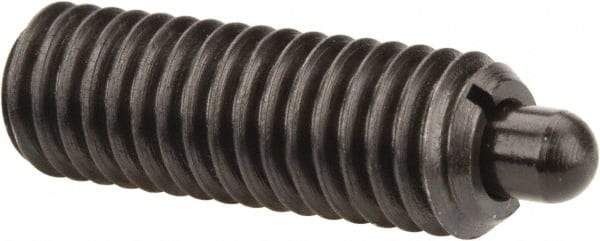 Gibraltar - 3/8-16, 5/8" Thread Length, 0.11" Plunger Projection, Steel Threaded Spring Plunger - 0.186" Max Plunger Diam, 0.625" Plunger Length, 4.5 Lb Init End Force, 18.5 Lb Final End Force - Americas Industrial Supply