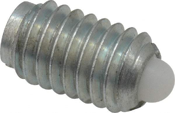 Gibraltar - 3/8-16, 5/8" Thread Length, 0.11" Plunger Projection, Steel Threaded Spring Plunger - 0.186" Max Plunger Diam, 0.625" Plunger Length, 1.5 Lb Init End Force, 5 Lb Final End Force - Americas Industrial Supply